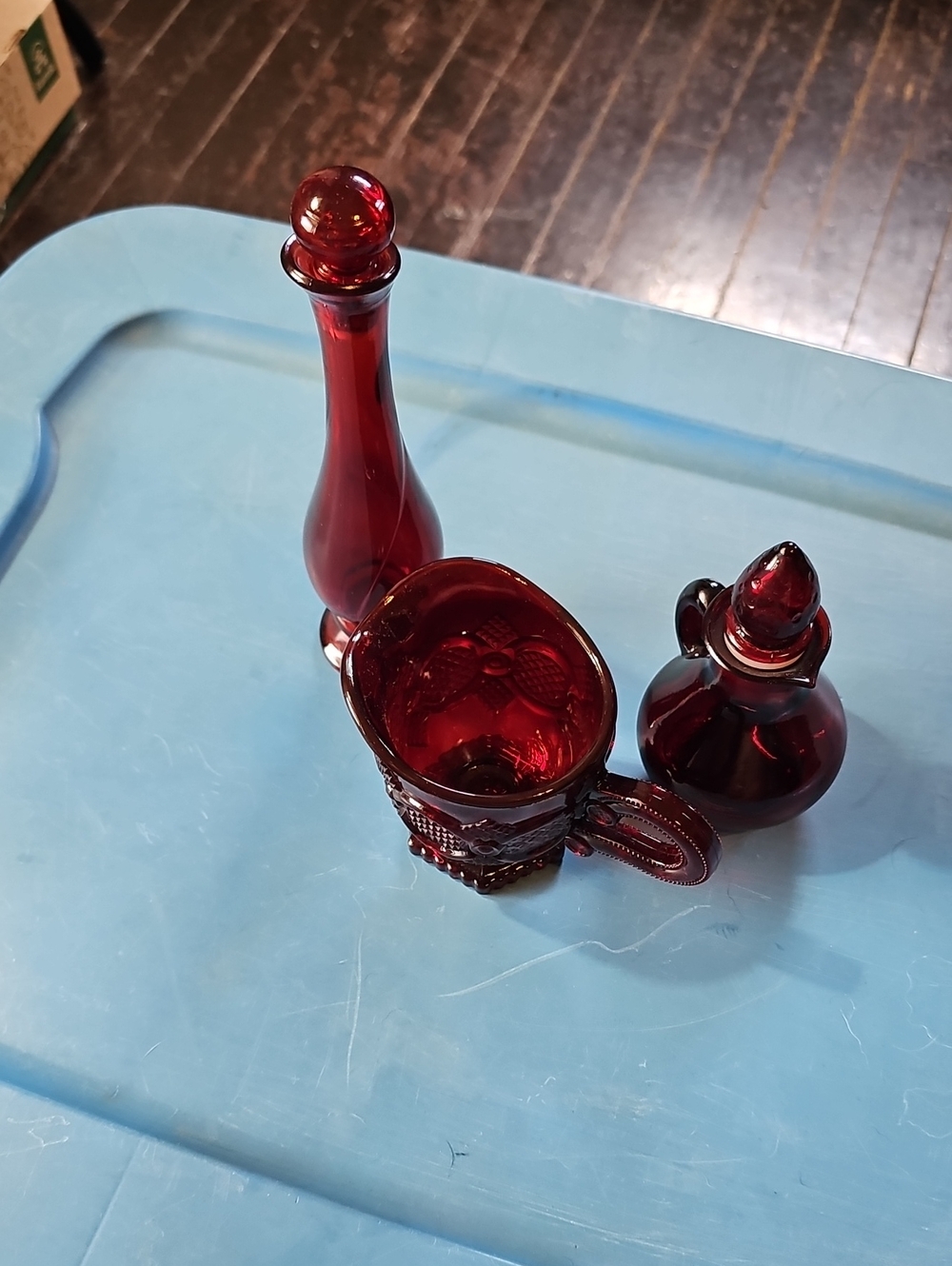 Avon Cape Cod Collection, Creamer, Cruet And A Decanter